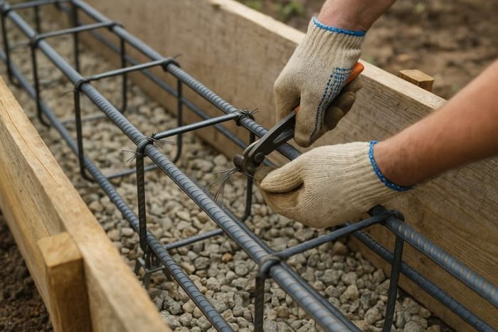 Как правильно вязать ленточный фундамент?