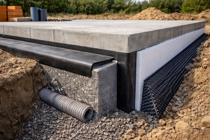 Какие бывают слои гидроизоляции фундамента?