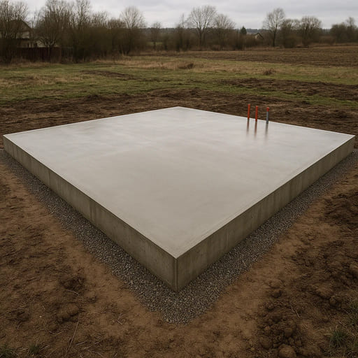 Монолитная плита под дом 10×10